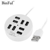 ✈❧ BinFul 8 Port USB HUB 2.0 Portable OTG HUB 480Mbps USB Splitter with LED Lamp for Apple Macbook Air Laptop PC Tablet USB HUB