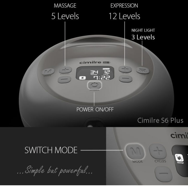 cimilre-s6-plus-เครื่องปั๊มนมไฟฟ้า-ปั๊มคู่-เกรดโรงพยาบาล