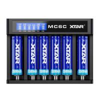 ที่ชาร์จ MC6C XTAR สำหรับ Li-Ion และที่ชาร์จแบตเตอรี่โลหะนิกเกิลผสมอัจฉริยะ6ช่อง