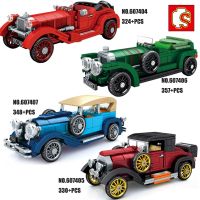 sembo City Classic Car MOC Model Bricks Classical Convertible Racing Vehicle Building Blocks Toys For Kids Building Sets