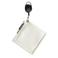 Golf Ball Cleaning Towel with Carabiner Hook Water Absorption Clean Golf Club Head Wiping Cloth Cleaner Accessories