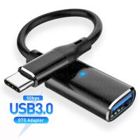 USB 3.0 To Type C OTG Adapter LED Indicator Type C Male To USB Female Converter USB-C OTG Connector For Macbook Samsung Xiaomi