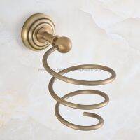 ✢◇ High Quality Antique Brass Hair Dryer Holder Rack Bathroom Shelf Wall-Mounted Brass Bathroom Accessories Nba730