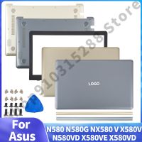 ชิ้นส่วนพลาสติกสำหรับ Asus N580 N580G NX580 V X580V N580VD X580VE X580VD N580VE มีบานพับเคสด้านล่างฝาหลังใหม่ J76อะไหล่แล็ปท็อป