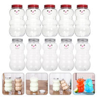 BESTOMZ 10pcs Christmas Beverage Bottles Party Wrapping Bottles ขวดน้ำเปล่าขวดนมเครื่องดื่มนมของขวัญ