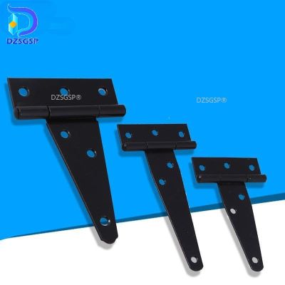 2/3/4/5/6/8/10/12Inches Black Paint T Shape Triangle Hinge Cabinet Shed Wooden Door Gate Hinges Hardware