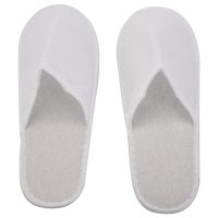 Disposable Slippers,12 Pairs Closed Toe Disposable Slippers Fit Size for Men and Women for Hotel, Spa Guest Used, (White)