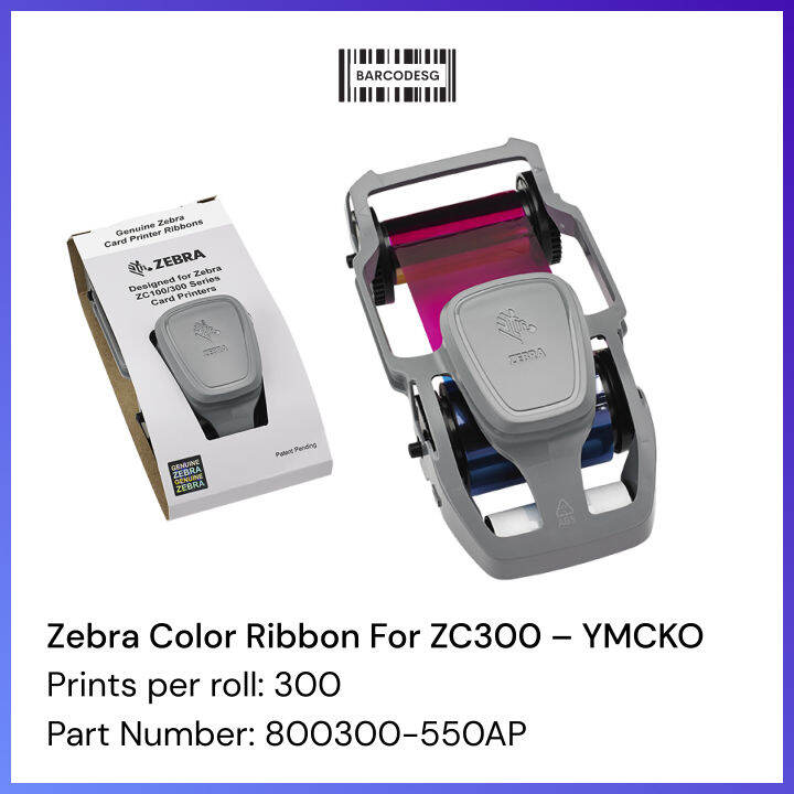 Zebra Color Ribbon For ZC300 YMCKO 300 prints Lazada Singapore