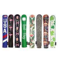 Premium PU Leather Embroidery Printing Golf Alignment Stick Cover