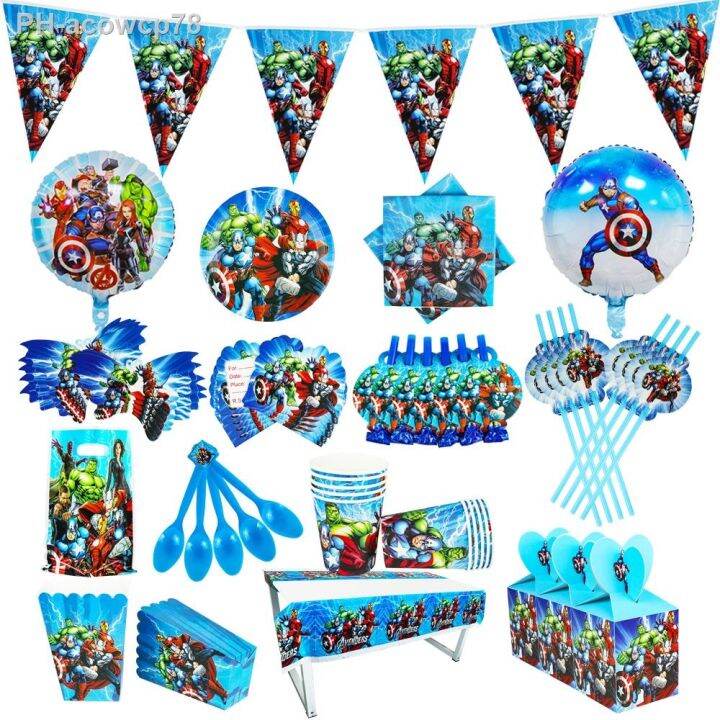 Hot Avengers Theme Kids Birthday Party Decorations Balloon Paper Cups
