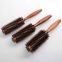 6 Types Straight Twill Hair Comb Natural Boar Bristle Rolling Brush Round Barrel Blowing Curling DIY Hairdressing Styling Tool