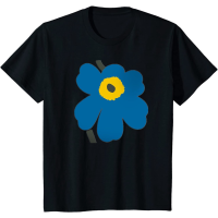 Marimekko Unikko（flower）graphic printed 100% Cotton Round neck Men Short Sleeve T-Shirt for men