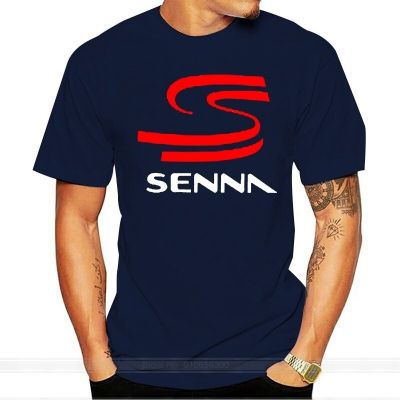 เสื้อยืดพิมพ์ลายแฟชั่น เสื้อยืดผ้าฝ้ายแบรนด์ใหม่พิมพ์ F-1 Legend AYRTON SENNA แขนสั้น S-4xl  9DMC