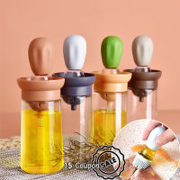 2 in 1 Oil Bottle Oil Brush With Scales Dispenser Oil Sprayer Jars Sauce Spice Cooking Baking BBQ Seasoning Kitchen Gadget Sets