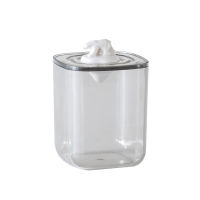 W&amp;G Ins Cute Polar Bear Whale Desktop Storage Box With Lid Dustproof Transparent Cotton Swab Tube Cotton Storage Box