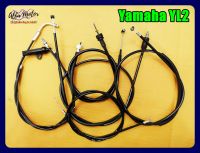 YAMAHA YL2 CABLE SET - CLUTCH &amp; FRONT BRAKE &amp; SHOCK &amp; SPEEDOMETER CABLE #ชุดสายเซ็ท - สายคันเร่ง (124 ซม.) สายครัช (112 ซม.) สายเบรคหน้า (110 ซม.) สายโช๊ค (106 ซม.) สายไมล์ (78 ซม.)