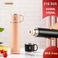 450ML 550ML 316 Stainless Steel Portable Vacuum Flask Coffee Cup Office Home Travel Car Thermos Bottle BPA Free Student Girl