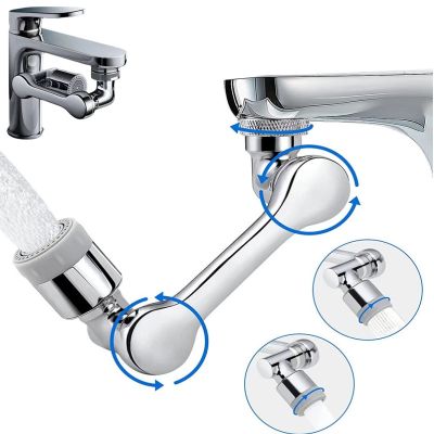 1080° Rotation Faucet Sprayer Head 22/24mm Adaptor Faucet Extender Aerator Splash Bubbler Nozzle Kitchen Tap Washbasin Robot Arm