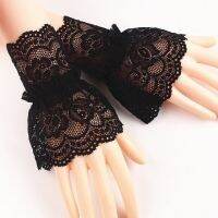 [COD] False sleeves lace elastic womens all-match cuffs wrist sweater with trumpet