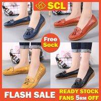 [ SCL ][10 Colors]Ladys Shoes Flat Loafers Slip-on Shoes Kasut Kulit Wanita