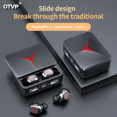 （Orange home earphone cover）TWS ดั้งเดิมหูฟังไร้สาย M90หูฟังเล่นเกมบลูทูธ5.3หูฟังสำหรับเล่นกีฬาชุดหูฟังสำหรับไอโฟนเพลง Xiaomi Gratis Ongkir