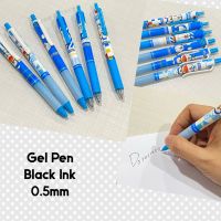 พร้อมส่ง ปากกาเจล หมึกสีดำ  0.5mm ลาย Doraemon ด้ามสีน้ำเงิน