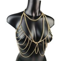 【YF】 Body Chain Sexy Chest Chains Fashion Jewelry Belly for Women Bikini Dress Sweater Accessories Bra Couple Games Gift