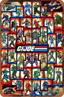 GI Joe ป้ายโลหะโปสเตอร์ภาพยนตร์ป้ายดีบุกวินเทจ8X12สำหรับโรงรถคาเฟ่ฟาร์มผับชั้นใต้ดิน