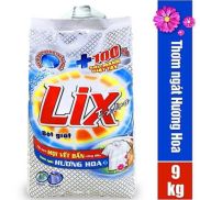 Bột giặt Lix Extra hương hoa 9kg EB010 làm sạch mọi vết bẩn cứng đầu khử
