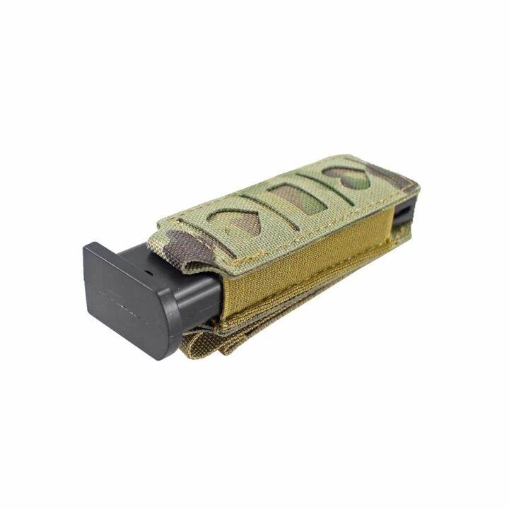 Tactical 9MM Molle Single Magazine Pouch Elastic Mag Pouch Waist Belt