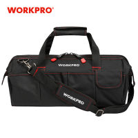 WORKPRO กระเป๋าเครื่องมือ,กระเป๋าช่างไฟฟ้ากันน้ำแบบพกพามัลติฟังก์ชั่ผ้าใบเครื่องมือออแกไนเซอร์สำหรับการติดตั้งซ่อม HVAC