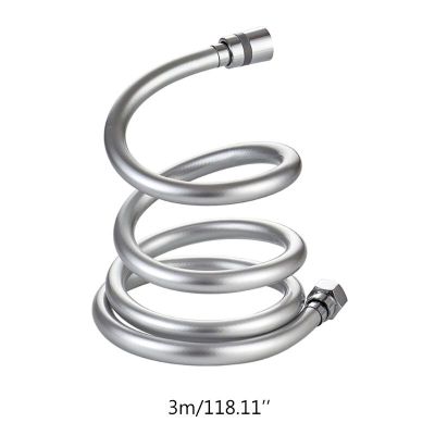 【support】 1.5/2/3M PVC Smooth สายฝักบัวแรงดันสูงหนามือถือยืดหยุ่น Anti Winding สำหรับ Bath อุปกรณ์เสริม A5YD