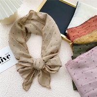 【CC】❏☾  Cotton Scarf women Semi-round Shawl Bandana Turban Wrap Neck Hairscarf Headscarf