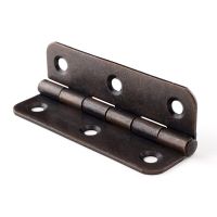 3 Inch Antique Copper Iron Round Corner Hinges for Cabinet Doors  Open 270 Degree Furniture Hinge with Free Screws Accessories