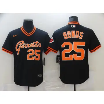 Mitchell And Ness Giants #25 Barry Bonds Orange Throwback Stitched