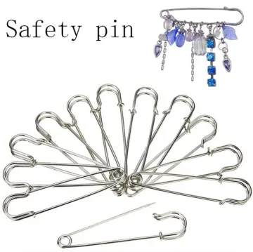 30PCS Large Safety Pins 4 and 3 Heavy Duty Safety Pins Assorted Big Safety  P