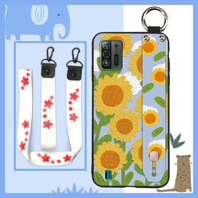 ring cartoon Phone Case For ZTE Blade A52 Lite Waterproof protective Soft Case Wristband Shockproof Anti-knock Soft