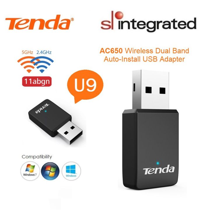 5 Ghz Tenda AC650 Wireless Dual Band Auto-Install USB Adapter