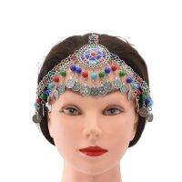 【hot】□♣✲  Afghan Coin Tassel Headbands Chains for Boho FestIval Stone Hair Accessories Wedding Jewelry