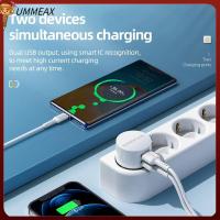 UMMEAX กลม ชาร์จโทรศัพท์มือถือ 5V 2.1A ที่ชาร์จสำหรับเดินทาง อะแดปเตอร์ชาร์จ ที่ชาร์จผนัง ที่ชาร์จ USB คู่