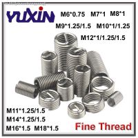 ◐ Fine Thread Wire Thread Insert M6 M7 M8 M9 M10 M11 M12 M14 M16 M18 304 Stainless Steel Screw Bushing Thread Repair