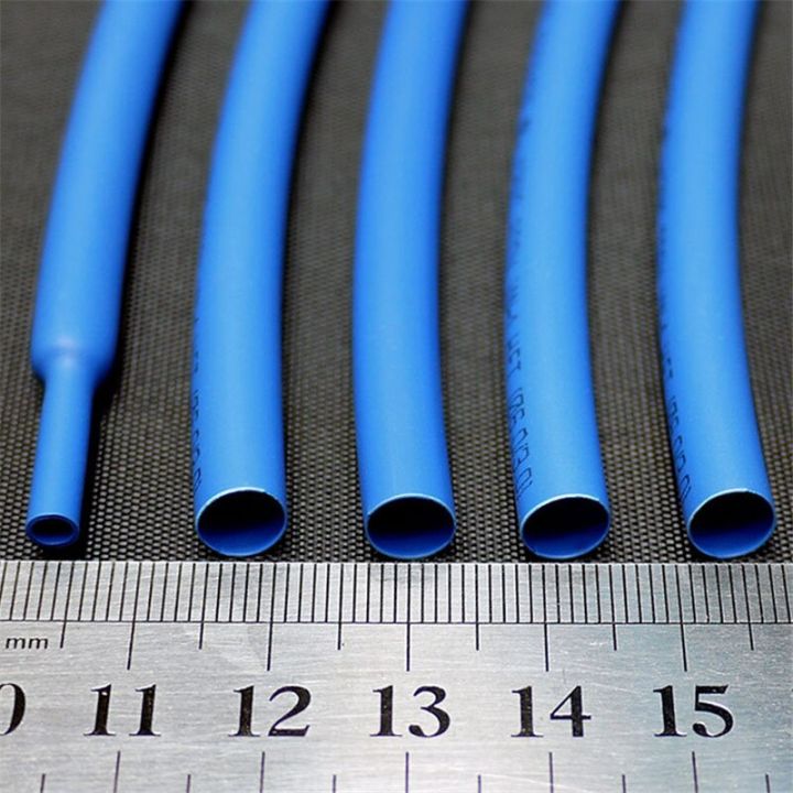 Blue-6MM Assortment Ratio 2:1 Polyolefin Heat Shrink Tube Tubing Sleeving Flame retardant Soft for Wrap Wire Cable RoHs Cable Management