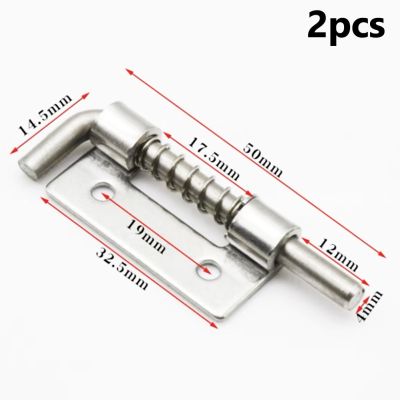 【LZ】 2pcs Spring Loaded Latches Security Barrel Bolt Latch Stainless Steel Spring Loaded Latch Pin For Door Cabinet Cupboard Hinges