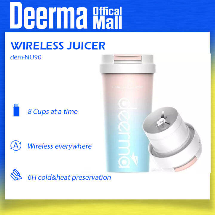 Deerma Wireless Juicer NU90 Constant Temperature 4 Blades Portable