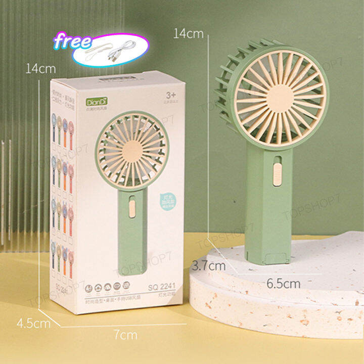 พัดลม-สามารถชาร์จไฟบ้าน-usb-ขนาดกระทัดรัด-แบบพกพา-mini-portable-fan-ขนาดเล็ก-สีพาสเทล-ดีไซน์น่ารัก-sq2241