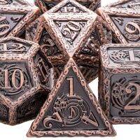 ดันเจี้ยนและดราก้อนเพลง Dnd D20ชุดลูกเต๋า7ชิ้นโลหะ Polyhedral Damp; D ชุดลูกเต๋าสำหรับเกมการเล่นบทบาท Mtg D20 D12 D10 D8 D4 D6