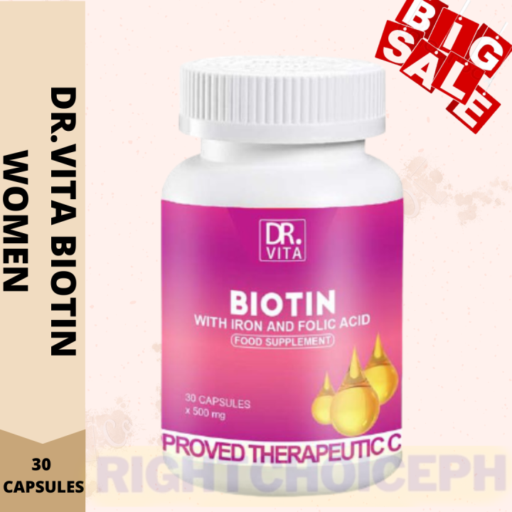 Dr. Vita Biotin with iron and folic acid, Dr. Vita biotin Women for ...