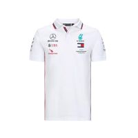 2022 F1ใหม่ชุดแข่งรถทีม Benz F1ฤดูร้อนเสื้อแข่งรถแขนเสื้อสั้นใส่ได้ทุกเพศเสื้อโปโล