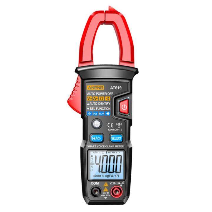 ANENG AT619 Digital Clamp Multimeter Voice Broadcast Multifunctional ...