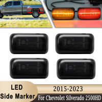 LED ไฟเลี้ยวด้านข้างสำหรับเชฟโรเลต Silverado 2500HD 3500HD สำหรับ GMC Sierra 2500HD 3500HD 2015-Up บังโคลนล้อหลังสัญญาณโคมไฟ